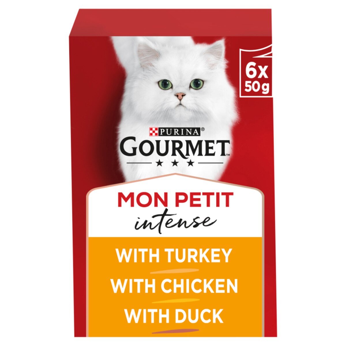 Gourmet Mon Petit Duck, Chicken and Turkey Cat Food - 6 x 50G